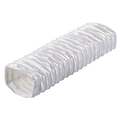 Blauberg Blauflex White PVC Flexible Rectangular Ducting Hose - 1/2 m Length