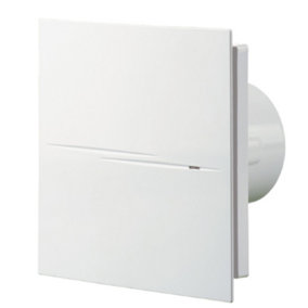 Blauberg Calm Design Low Noise Energy Efficient Bathroom Extractor Fan White 100mm Pull Cord & Timer