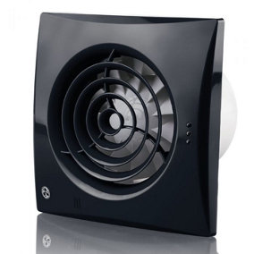 Blauberg Calm Low Noise Energy Efficient Bathroom Utility Room Extractor Fan 125mm 5" - CALM BLACK 125 H
