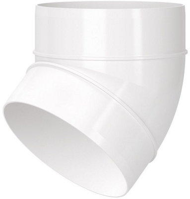 Blauberg Circular Round Plastic Ventilation Duct 45 Degree Elbow Bend - 5" 125mm