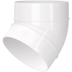 Blauberg Circular Round Plastic Ventilation Duct 45 Degree Elbow Bend - 5" 125mm
