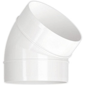 Blauberg Circular Round Plastic Ventilation Duct 45 Degree Elbow Bend - 6" 150mm