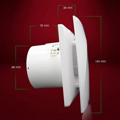 Blauberg Moon Zone 1 Bathroom Extractor Fan 100mm - White - Humidity Sensor