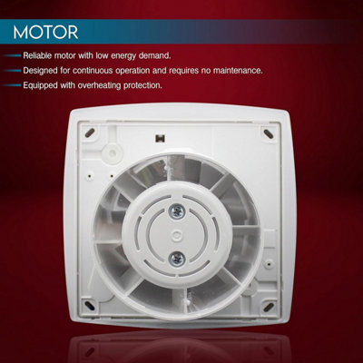 Blauberg Moon Zone 1 Bathroom Extractor Fan 100mm - White - Timer