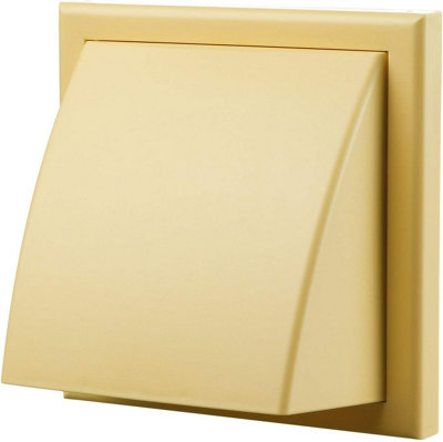 Blauberg Plastic Cowled Hooded Air Ventilation Wind Baffle Wall Grille - 100mm Cotswold Stone