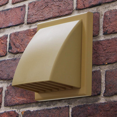 Blauberg Plastic Cowled Hooded Air Ventilation Wind Baffle Wall Grille - 100mm Cotswold Stone