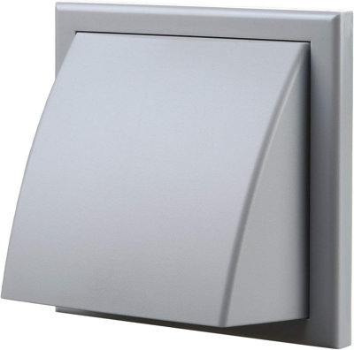 Blauberg Plastic Cowled Hooded Air Ventilation Wind Baffle Wall Grille - 100mm Grey