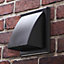 Blauberg Plastic Cowled Hooded Air Ventilation Wind Baffle Wall Grille - 125mm - DECOR 185X185-125HK BLACK