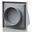 Blauberg Plastic Cowled Hooded Air Ventilation Wind Baffle Wall Grille - 125mm - DECOR 185X185-125HK GREY