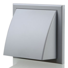 Blauberg Plastic Cowled Hooded Air Ventilation Wind Baffle Wall Grille - 150mm - DECOR 185X185-150HK Grey