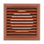 Blauberg Plastic Fixed Blade Louvred Louvred Grille - 100mm Terracotta