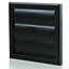Blauberg Plastic Vented Back Draught Air Gravity Shutter Ventilation Grille - 125mm Black