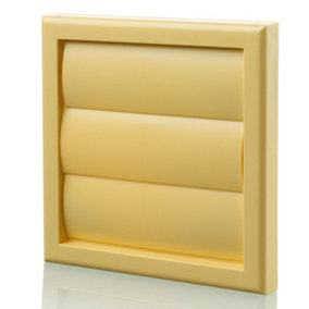 Blauberg Plastic Vented Back Draught Air Gravity Shutter Ventilation Grille - 125mm Cotswold Stone