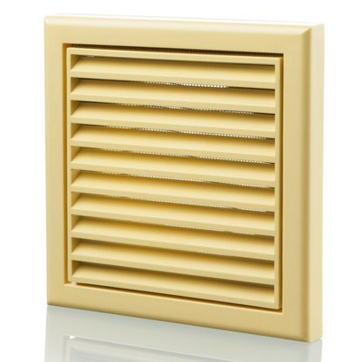 Blauberg Plastic Vented Fixed Blade Air Ventilation Louvred Grille - 125mm Cotswold Stone