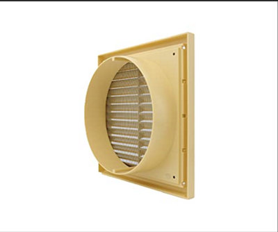 Blauberg Plastic Vented Fixed Blade Air Ventilation Louvred Grille - 125mm Cotswold Stone