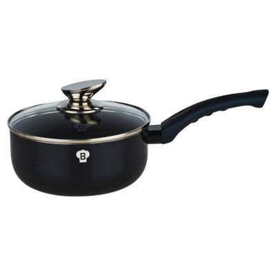 BLAUMANN 15 Pcs Aquamarine Colour Cookware Frying Cooking Grill Pan Pots Saucepan Soft Touch Handle