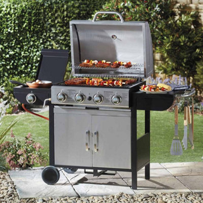 Blazebox Gas Burner BBQ Grill 4 + 1 Side Burner & Warming Racks