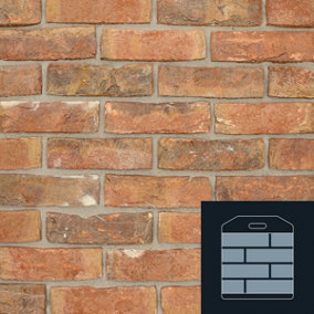 Blend 20 Brick Slip Sample Panel - The Traditional Collection - The Brick Tile Company