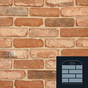Blend 3 Brick Slip Sample Panel - The Reclaimed Collection - The Brick Tile Company