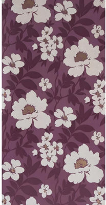 Blendsworth Bayswater Floral Wallpaper/ Purple Flower Design, Vintage 10m roll