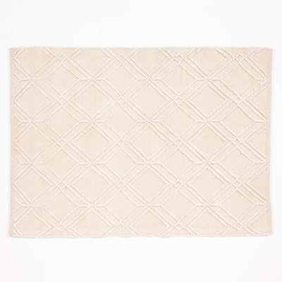 Blenheim 100% Pet 160x230cm Cream Diamond Rug