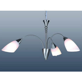 Blenheim 3 Light Satin Chrome Ceiling Light chandelier from Lights4Living