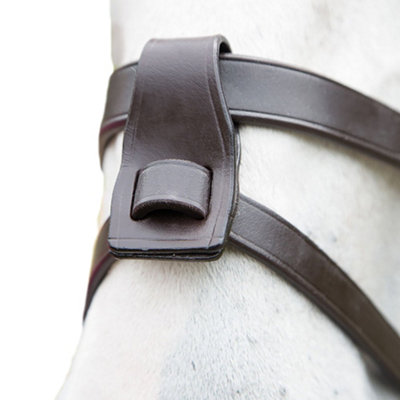 Blenheim Rullo In Pelle Per Labbro Di Cavallo, Colore Havana O Nero, Per Mantenere La Catena In Posizione
