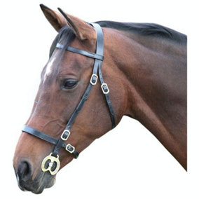 Blenheim Leather Plain Horse Inhand Bridle Black (Cob)