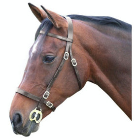 Blenheim Leather Plain Horse Inhand Bridle Havana (Cob)