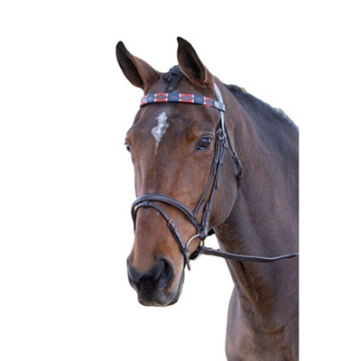 Blenheim Leather Polo Horse Browband Red/Navy (Pony) Price Comparisons | Compare The Build