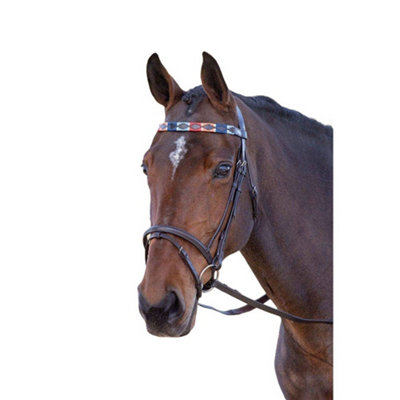 Blenheim Leather Polo Horse Browband Turquoise/Red/Orange/Blue (X Full) Price Comparisons | Compare The Build