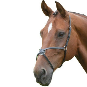 Blenheim Mexican Leather Horse Noseband Black (Pony)