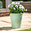 Blenheim Planter - Weather Resistant Recycled Plastic Embossed Tree Design Garden Flower Plant Pot - Green, H41 x 40cm Diameter
