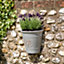 Blenheim Wall Planter - Weather Resistant Lightweight Recycled Plastic Tree Design Garden Plant Pot with Drainage Hole - Grey