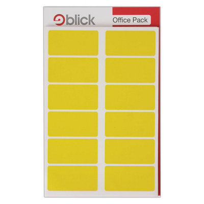 Blick Labels, Yellow, Self Adhesive Stickers Office Pack, Rectangular ...