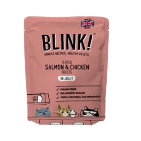 Blink Fish Fillets & Roasted Chicken Cat Food Pouch 85g x 12