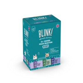 Blink Wet Adult Cat Food Chicken Selection in Gravy 8x85g (Pack of 3)