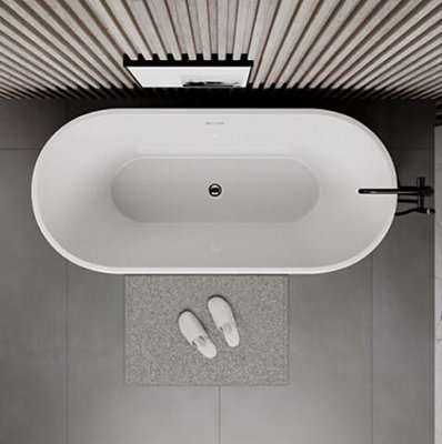 Bliss Curved 1600mm x 700mm Acrylic Single Ended Luxury Bath - 5