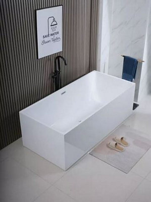 Bliss Curved 1600mm x 700mm Acrylic Single Ended Luxury Bath - 7