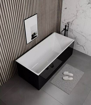 Bliss Curved 1600mm x 700mm Acrylic Single Ended Luxury Bath - 9