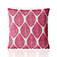 Bliss Luxury Leaf Chenille Cushion Pink 45cm x 45cm