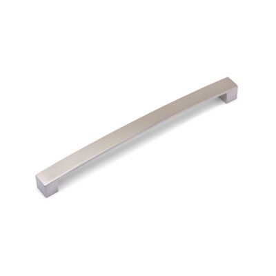 Block Bar Kitchen Cabinets D Handle, 256mm Centres, Brushed Nickel ...