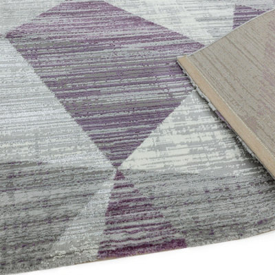 Block Heather Chequered Geometric Modern Easy to Clean Rug for Living ...