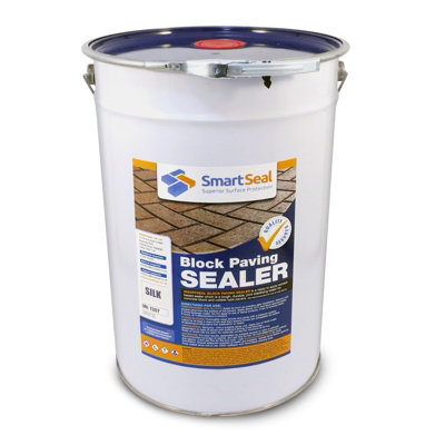 Block Paving Sealer, (Smartseal), Premium Silk Finish, Strong Sand Hardener and Weed Inhibitor for Driveways and Patios, 25L