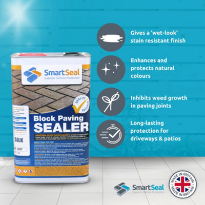Block Paving Sealer, (Smartseal), Premium Silk Finish, Strong Sand ...