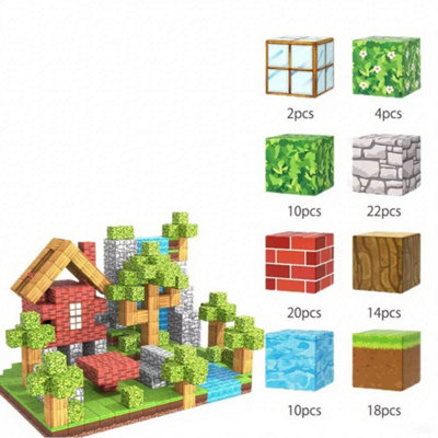 Blocks 100Piece Construction Toy Imaginative Play Kids