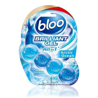 Bloo Brilliant Gel All in 1 Toilet Rim Block Cleaner Arctic Ocean 42g