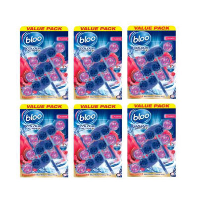 Bloo Colour Active Flower Rim Block Flowers Triple  150 g - Pack of 6