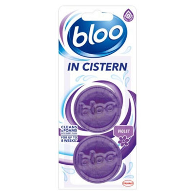 Bloo In Cistern Toilet Twin Blocks, Violet Lavender 76g (Pack of 3)