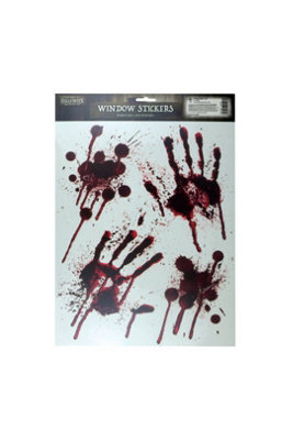 Bloody Hand Window Stickers Removable Reusable Halloween